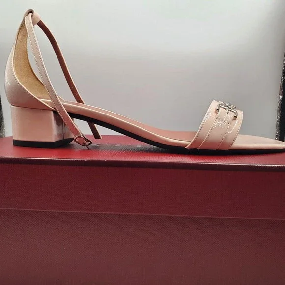 bally cloto calf patent leather women shoes sandals petal bnwt - Picture 8 of 12